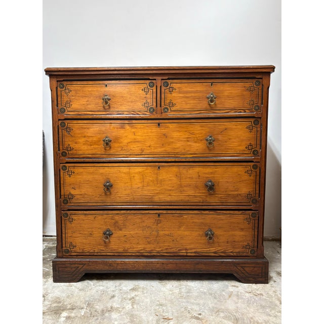 Antique Irish Pine Chest of Drawers For Sale - Image 10 of 12