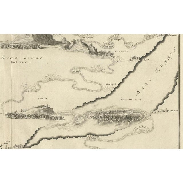 Decorative Map of the Holy Land by Pieter Mortier, 1700 For Sale - Image 5 of 10