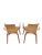 Mid-Century Modern Stitched Leather and Rattan Armchairs by Jacques Adnet, 1950s, Set of 2 For Sale - Image 3 of 10