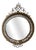 Round Wall Mirror in Gilt Metal with Scrollwork, 1950s For Sale