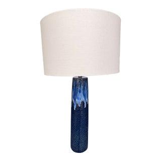 Currey & Co. Blue Ceramic Table Lamp For Sale