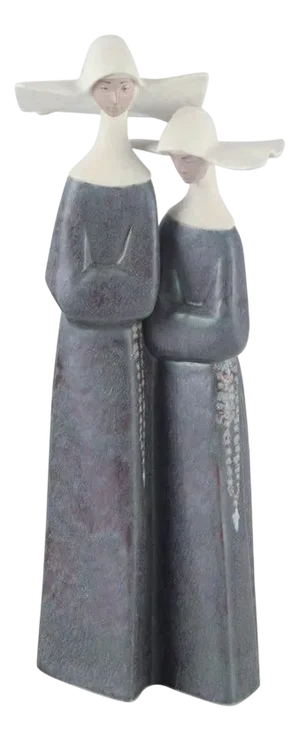 Large Ceramic Nun Figurine from Lladró, Spain, 1970s