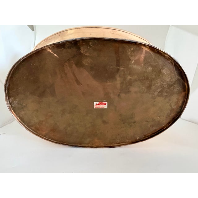 Mottahedeh Dutch-Style Pierced Brass Jardinière Oval Planter For Sale - Image 9 of 11
