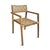 Beautiful outdoor dining chair with quality teak wood frame and premium faux rattan hand woven seat and back. Natural...