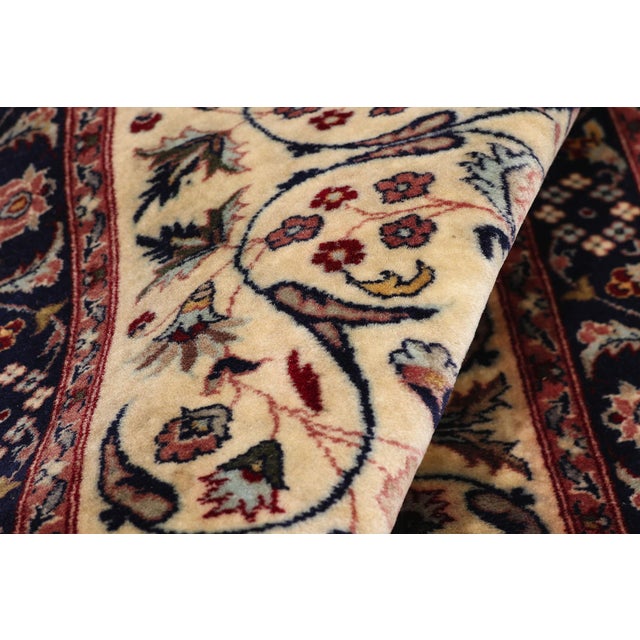 Ivory Vintage Chinese Tabriz Rug Runner, 02'06 X 19'09 For Sale - Image 8 of 12