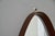 Italian Mid-Century Walnut Oval Mirror For Sale - Image 11 of 11