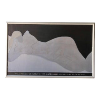 Milton Avery 'Reclining Blonde' Framed Lithograph Print Exhibition Poster For Sale