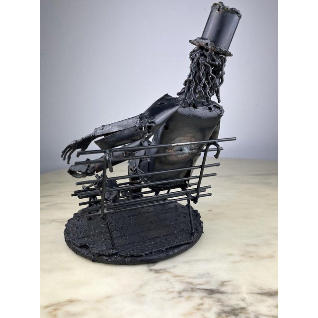 Black Brutalist Iron Sculpture by Janlorè G. K. K., Italy, 1970s For Sale - Image 8 of 18