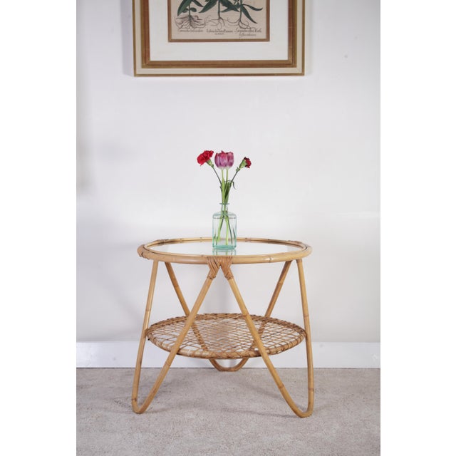 1960s Mid-Century Modern Rattan Coffee Table by Alan Fuchs for Uluv, 1960s For Sale - Image 5 of 6