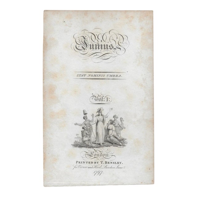 1797 Junius Antique Engraving For Sale