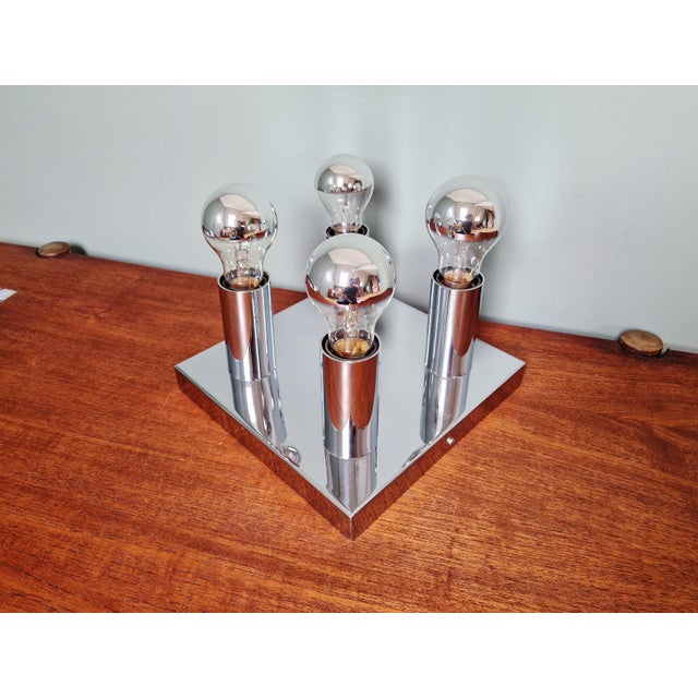 Space Age Tubular Chrome Metal Ceiling Light, 1970s For Sale - Image 18 of 18