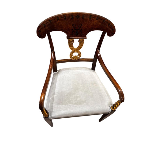 1970s Set of 2 - Chairs With Gold Accents For Sale - Image 4 of 6