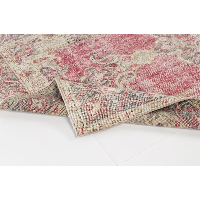 Turkish Mid 20th Century Turkish Handknotted Wool Area Rug For Sale - Image 3 of 9