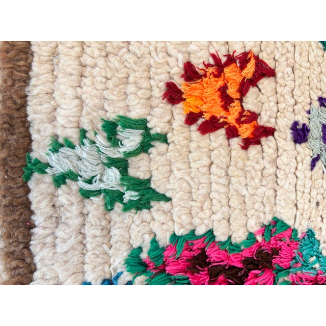 Vintage Moroccan Azilal Berber Boucherouite Rug For Sale In Palm Springs - Image 6 of 16