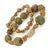 Early 21st Century Spiritual Garden Natural Jade & Gold Bracelet Set For Sale - Image 5 of 6
