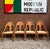 Beautiful Vintage Antique Spoon Back Wooden Chairs with Caning Seat. Refinished wood. Set of 4