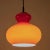 Glass Onion Pendant Lamp in Red from Peill & Putzler, 1970s For Sale - Image 7 of 8