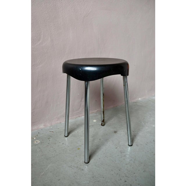 Both vibrant and unique, this vintage stool by Condor embodies the graphic energy of 1980s Italian industrial design. Its...