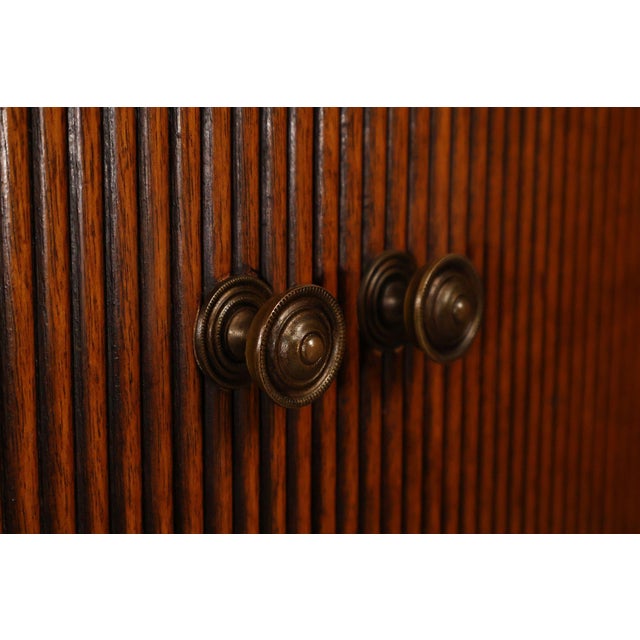 Federal Style Custom Mahogany Sideboard With Inlay And Tambour Door For Sale - Image 13 of 18