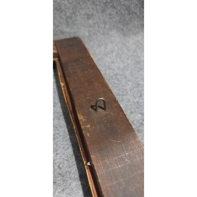 Vintage Folk Art Tramp Art Wood Frame With Geometric Carving For Sale - Image 12 of 18