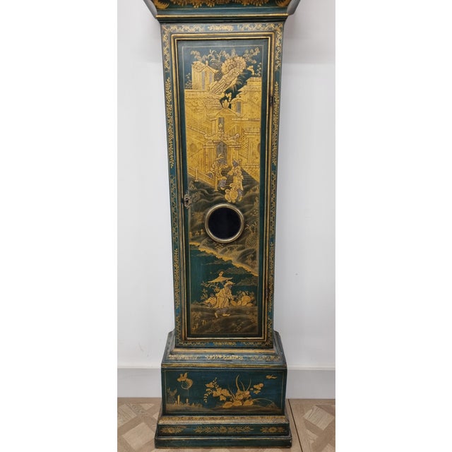 Gilt-Lacquer Longcase Clock by William Kipling, London, 1720 For Sale - Image 10 of 18
