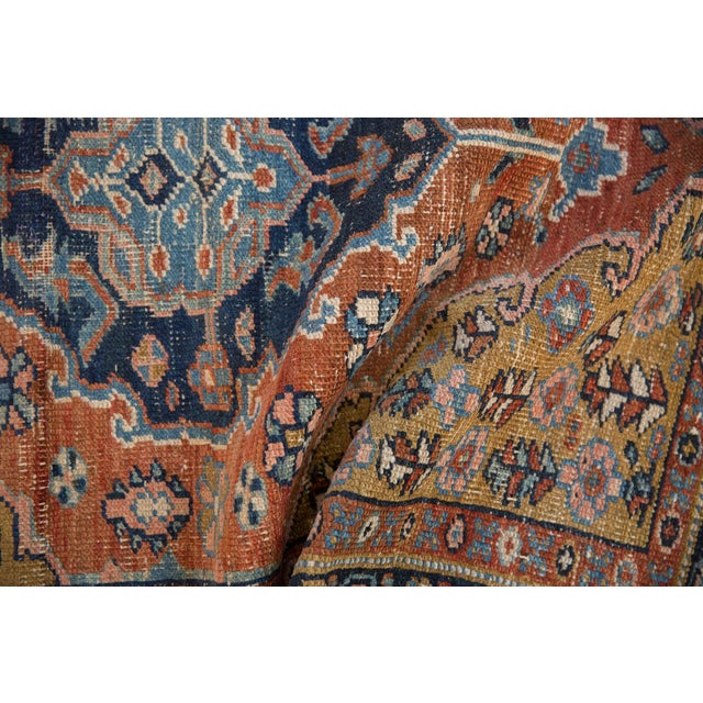 Traditional Vintage Heriz Square Rug - 3'7" x 4' For Sale - Image 3 of 10