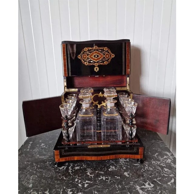 Travel Drink Box inn Mahogany For Sale - Image 6 of 11