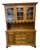 Ethan Allen Maple China Cabinet Circa 1776 Cupboard Seeded Glass For Sale
