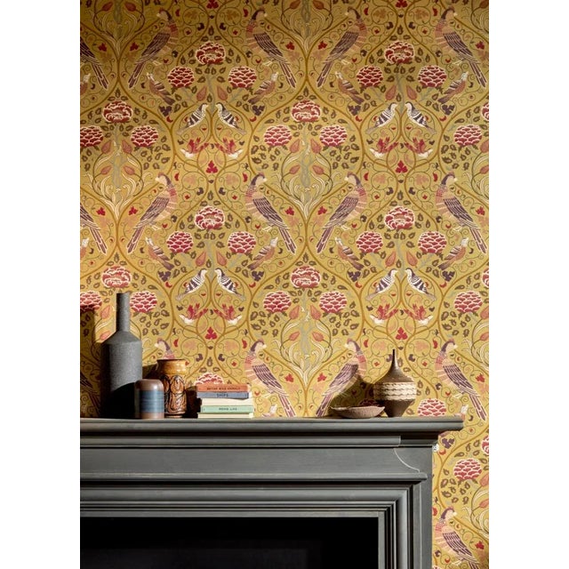 English Morris & Co Seasons by May Wallpaper in Linen For Sale - Image 3 of 3