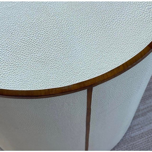 Palecek Faux Shagreen & Wood Side Table Chairish