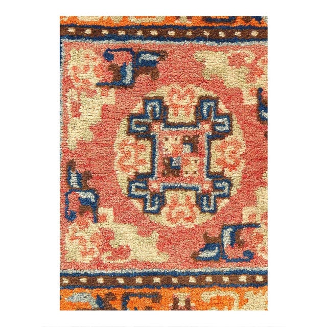 A Magnificent Rare and Collectible Antique 18th Century Chinese Ningxia Rug, Country of Origin / Rug Type: Antique Chinese...