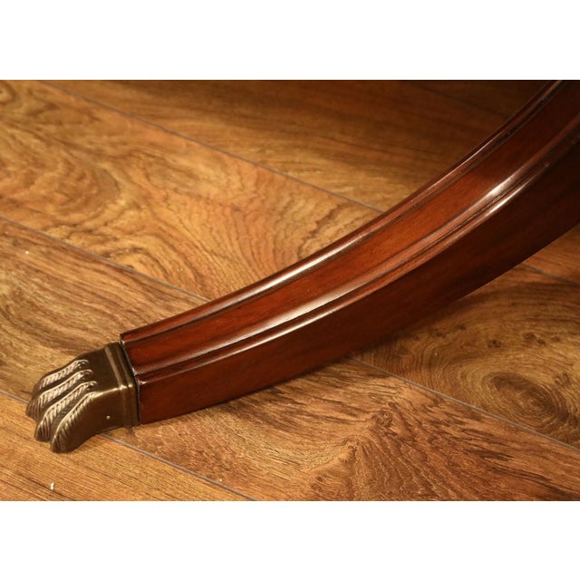 Inlaid Double Pedestal Mahogany Dining Room Table Seats 6-14 People With Polished Hi Sheen Finish For Sale - Image 12 of 13