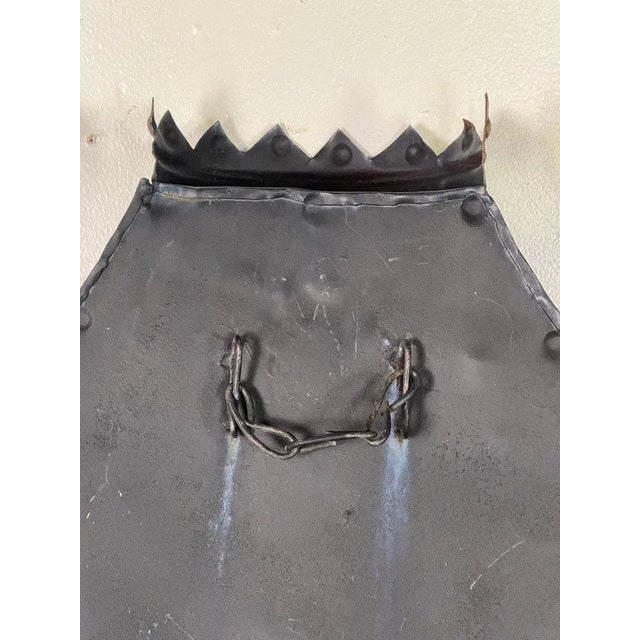 Pair of Vintage Iron Heraldic Wall Plaques For Sale - Image 4 of 12