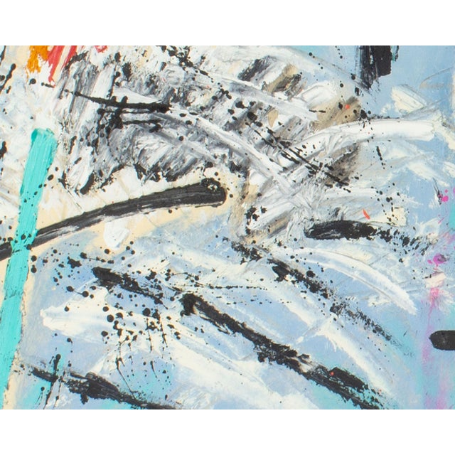 1998 Abstract Oil on Paper Painting by Jerry Adams For Sale - Image 4 of 9