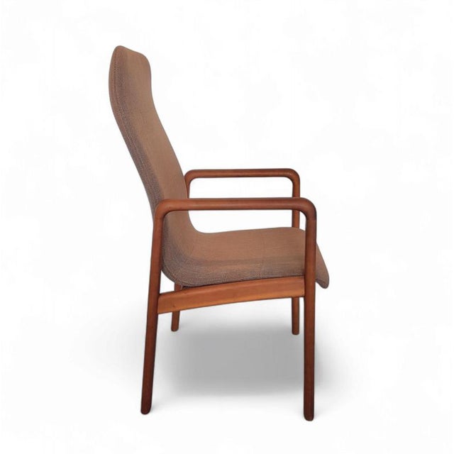 Teak & Fabric Dining Chairs from Dyrlund, 1960s, Set of 4 For Sale - Image 3 of 6