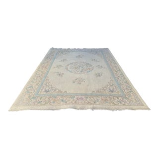 9ft 6in X 13ft 5in Turkish Hand Woven Oushak Area Rug For Sale