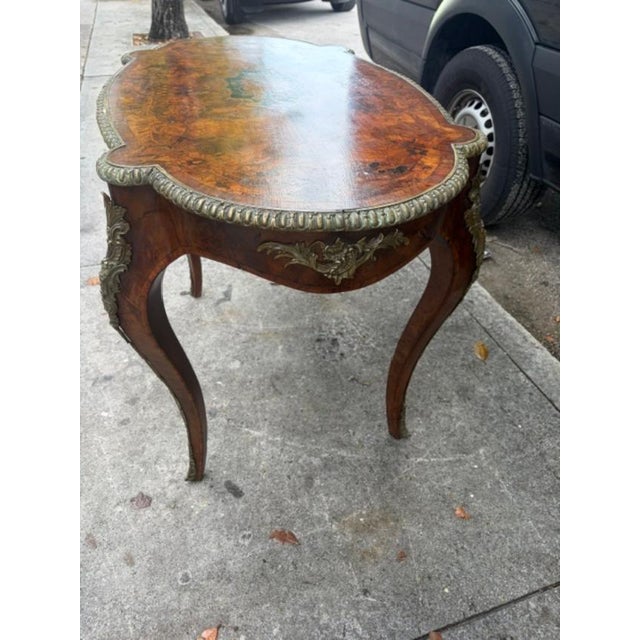 Late 19th Century Antique French Walnut & Marquetry 19th C. Ladies Writing Desk Circa 1880 For Sale - Image 5 of 9