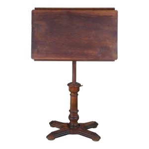 Antique 19th Century Emile Chouanard French Walnut Lectern Drafting Table Easel