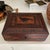 Antique English Wood Inlay Tunbridge Box With Bird Motif For Sale - Image 10 of 11