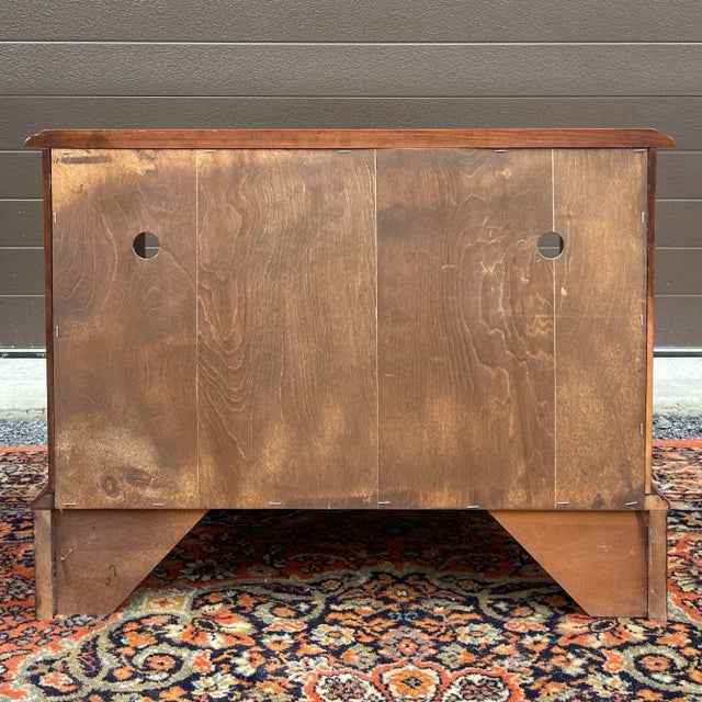 Vintage Jamestown Sterling Chippendale Solid Cherry 1 Drawer Nightstand With Open Shelf For Sale - Image 9 of 12