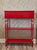 Red Solid Wood Console Table, Narrow Hallway Furniture, Red and Gold Palm Beach Tropical Decor For Sale - Image 8 of 11