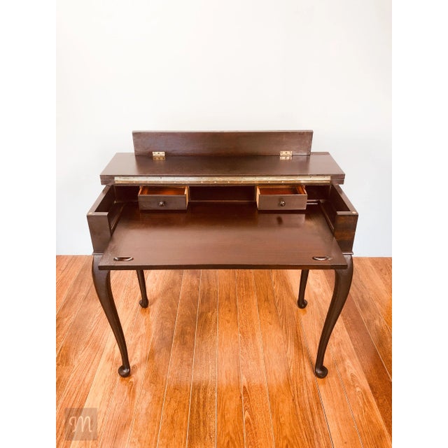 American Antique Mahogany Spinet Writing Desk C.1900 For Sale - Image 3 of 8