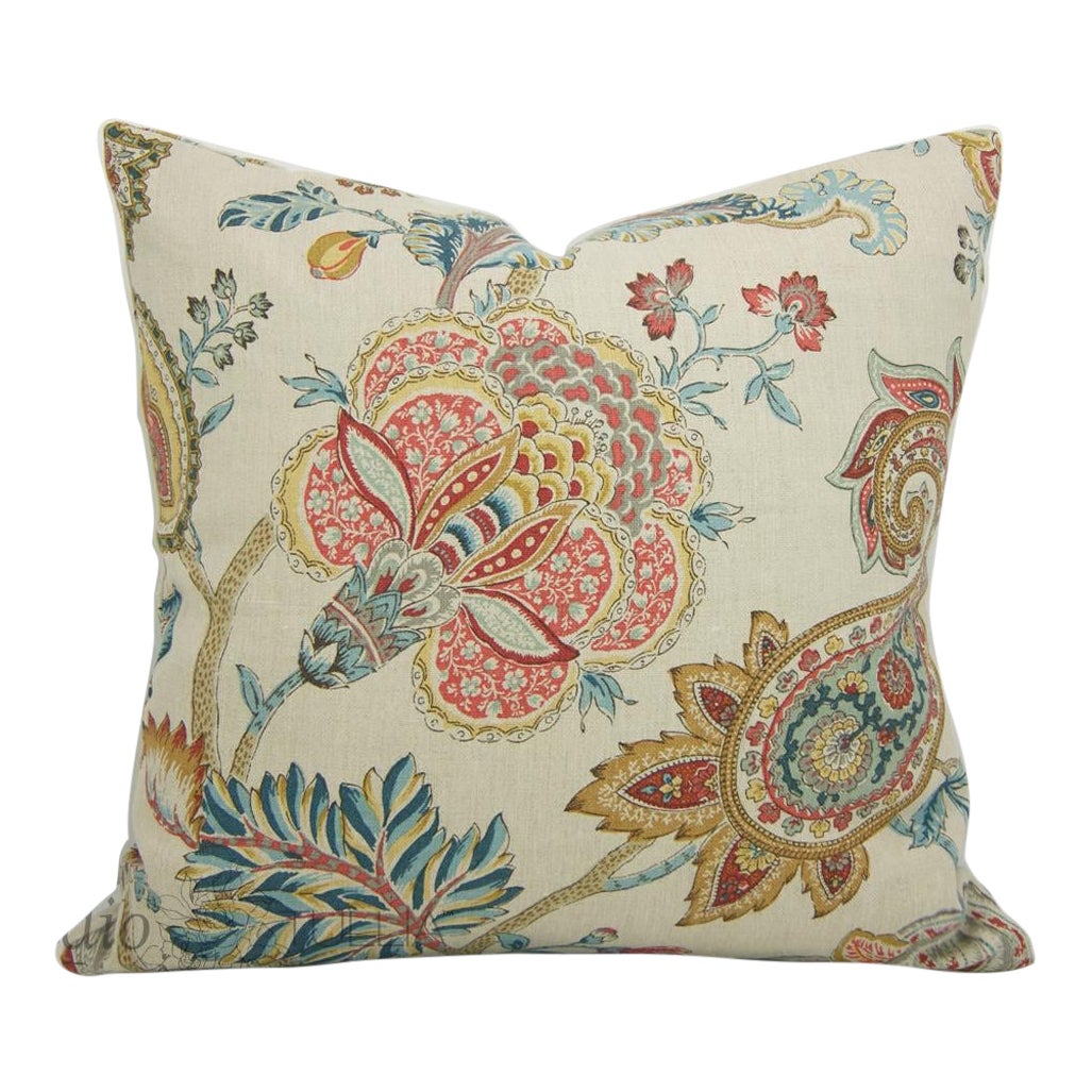 Jacobean Floral Pillow Cover Chairish