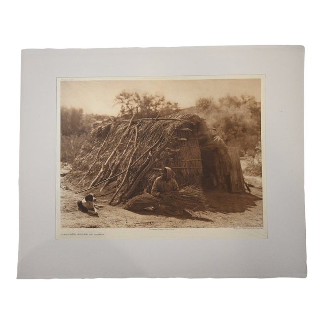Edward S. Curtis "Diegueño House at Campo" Gampi Tissue Photogravure, 1926, Cardozo Collection For Sale