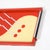 Art Deco Eglomise Graphic Geometric Detailed Tray in Vermillion Red & Yellow For Sale In New York - Image 6 of 17