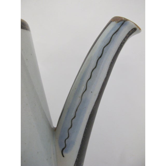 Ken Edwards El Palomar Blue Stoneware Bird & Flower Mexican Pottery Coffee Pot For Sale In Portland, OR - Image 6 of 14