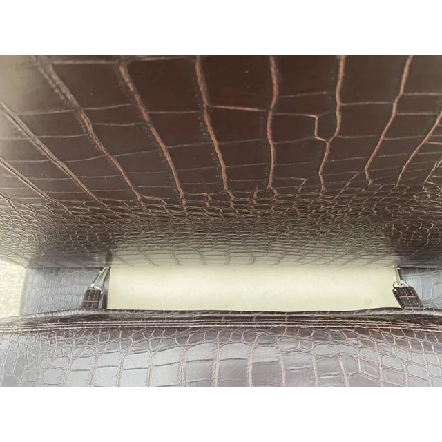 Mid-Century Modern Faux Crocodile Milo Baughman Style Chairs - a Pair For Sale - Image 3 of 7