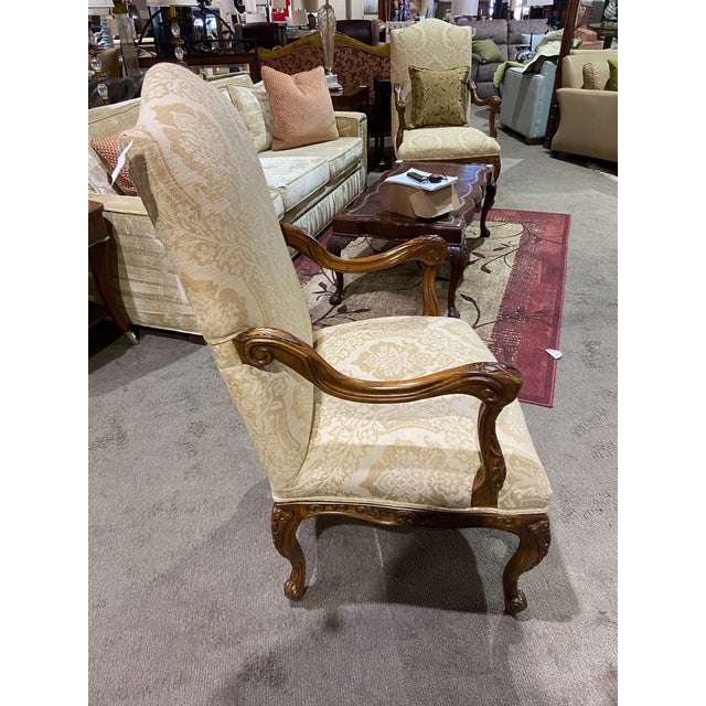 Mid 20th Century Henredon Furniture Pale Yellow Velvet Chair Chairish