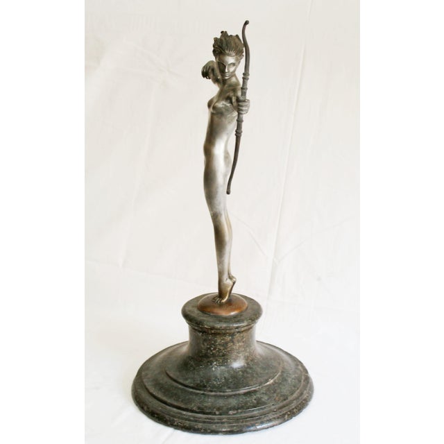 Josef Lorenzl, Female Nude, 1920s, Bronze and Marble For Sale - Image 11 of 14
