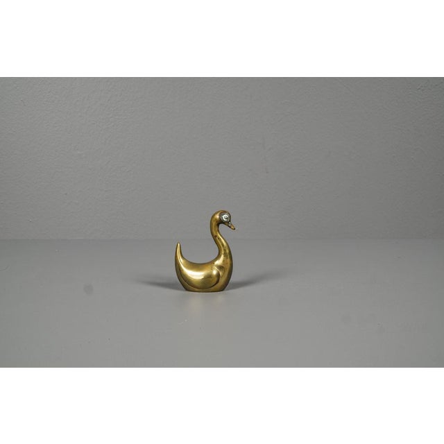 Small Brass Swan Hand Charm For Sale - Image 6 of 10
